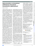 Injury prevention: an intranational, multinational, international, transnational or global journal?