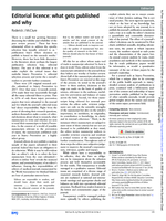 Editorial licence: what gets published and why
