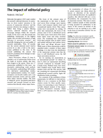 The impact of editorial policy