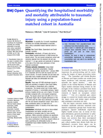 Quantifying the hospitalised morbidity and mortality attributable to traumatic injury using a population-based matched cohort in Australia