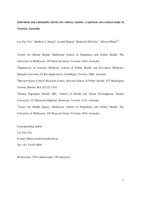 Individual and community factors for railway suicide: a matched case-control study in Victoria, Australia