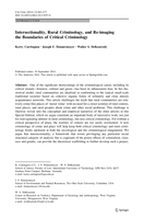 Intersectionality, Rural Criminology, and Re-imaging the Boundaries of Critical Criminology