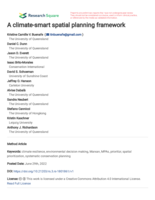 A climate-smart spatial planning framework