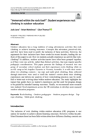 “Immersed within the rock itself”: Student experiences rock climbing in outdoor education