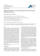 Alcohol Consumption in a Non-Clinical Sample: The Role of Sweet-Liking, PROP Bitterness and Sex