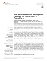 The Minimum Effective Training Dose Required for 1RM Strength in Powerlifters
