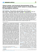 Clinical, genetic, and functional characterization of the glycine receptor β-subunit A455P variant in a family affected by hyperekplexia syndrome