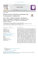 Dataset of brain functional connectome and its maturation in adolescents