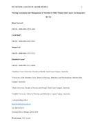 Nursing assessment and management of nutrition in older people with cancer: An integrative review