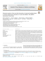 Elemental analysis of hair provides biomarkers of maternal hardship linked to adverse behavioural outcomes in 4-year-old children: The QF2011 Queensland Flood Study
