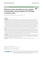 Reference gene identification for reliable normalisation of quantitative RT-PCR data in Setaria viridis