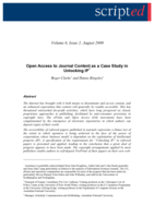 Open Access to Journal Content as a Case Study in Unlocking IP