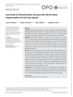 Low levels of refractive blur increase the risk of colour misperception of red train signals