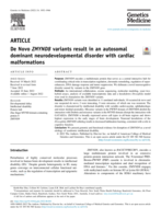 De Novo ZMYND8 variants result in an autosomal dominant neurodevelopmental disorder with cardiac malformations