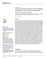 Community assessment of crustose calcifying red algae as coral recruitment substrates
