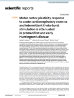 Motor cortex plasticity response to acute cardiorespiratory exercise and intermittent theta-burst stimulation is attenuated in premanifest and early Huntington's disease