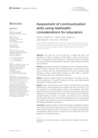 Assessment of communication skills using telehealth: considerations for educators