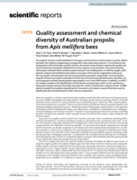 Quality assessment and chemical diversity of Australian propolis from Apis mellifera bees