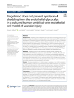 Fingolimod does not prevent syndecan‑4 shedding from the endothelial glycocalyx in a cultured human umbilical vein endothelial cell model of vascular injury