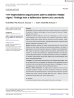 How might diabetes organisations address diabetes-related stigma? Findings from a deliberative democratic case study