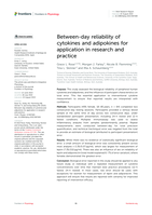 Between-day reliability of cytokines and adipokines for application in research and practice