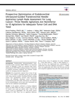 Prospective Optimization of Endobronchial Ultrasound-Guided Transbronchial Needle Aspiration Lymph Node Assessment for Lung Cancer: Three Needle Agitations Are Noninferior to 10 Agitations for Adequate Tumor Cell and DNA Yield