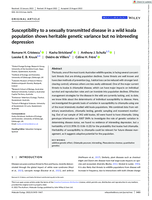 Susceptibility to a sexually transmitted disease in a wild koala population shows heritable genetic variance but no inbreeding depression
