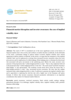 Financial market disruption and investor awareness: the case of implied volatility skew