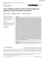 A new candling procedure for thick and opaque eggs and its application to avian conservation management Funding information Birds Queensland