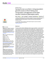 Saving the sea cucumbers: Using population genomic tools to inform fishery and conservation management of the Fijian sandfish Holothuria (Metriatyla) scabra