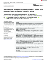 How registered nurses are measuring respiratory rates in adult acute care health settings: An integrative review
