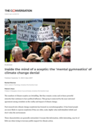 Inside the mind of a sceptic: the ‘mental gymnastics’ of climate change denial