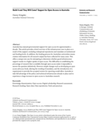 Build It and They Will Come? Support for Open Access in Australia