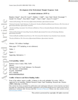 Development of the Motivational Thought Frequency Scale for alcohol abstinence (MTF-A)