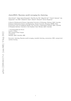 clusterBMA: Bayesian model averaging for clustering