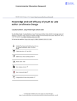 Knowledge and self-efficacy of youth to take action on climate change