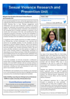 Sexual Violence Research and Prevention Unit Newsletter, Issue 2 / August 2022