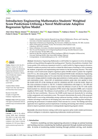 Introductory Engineering Mathematics Students’ Weighted Score Predictions Utilising a Novel Multivariate Adaptive Regression Spline Model
