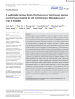 A systematic review: Cost-effectiveness of continuous glucose monitoring compared to self-monitoring of blood glucose in type 1 diabetes