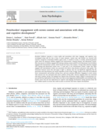 Preschoolers' engagement with screen content and associations with sleep and cognitive development ☆