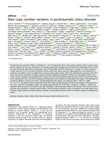 Rare copy number variation in posttraumatic stress disorder