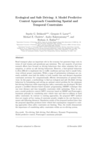 Ecological and safe driving: A model predictive control approach considering spatial and temporal constraints