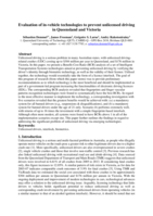 Evaluation of in-vehicle technologies to prevent unlicensed driving in Queensland and Victoria