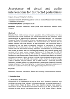 Acceptance of visual and audio interventions for distracted pedestrians