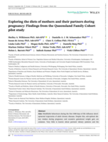 Exploring the diets of mothers and their partners during pregnancy: Findings from the Queensland Family Cohort pilot study