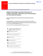 Digital technology and networked spaces in outdoor education: reflections upon presenting at an international webinar
