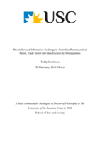 Biosimilars and Information Exchange in Australian Pharmaceutical Patent, Trade Secret and Data Exclusivity Arrangements