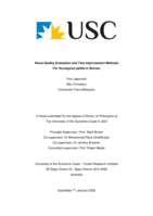 Wood Quality Evaluation and Tree Improvement Methods for Eucalyptus Pellita in Borneo