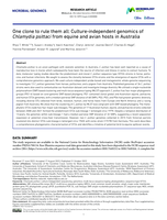 One clone to rule them all: Culture-independent genomics of Chlamydia psittaci from equine and avian hosts in Australia