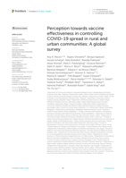 Perception towards vaccine effectiveness in controlling COVID-19 spread in rural and urban communities: A global survey